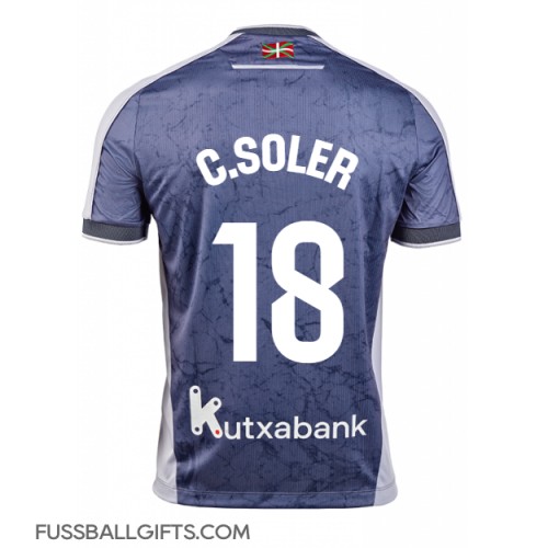 Real Sociedad Carlos Soler #18 Fußballbekleidung Auswärtstrikot 2025-26 Kurzarm